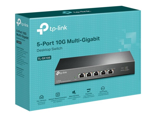 TP-LINK 5-Port 10G Multi-Gigabit Desktop Switch