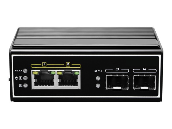 LEVELONE Switch 4 Port Gigabit PoE DIN-Rail,-40°C to 75°C