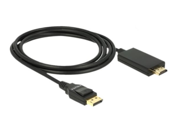 DELOCK Kabel Displayport 1.2 Stecker > HDMI-A S Kabel Displayport 1.2 Stecker > HDMI-A Stecker 2 m s