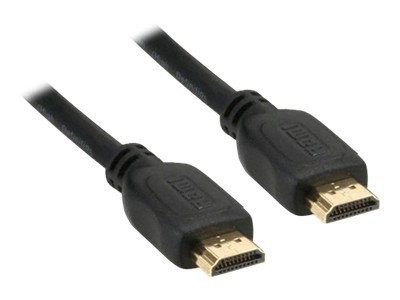 HDMI Kabel, InLine®, HDMI 1.4, St/St, schwarz/gold, 2m