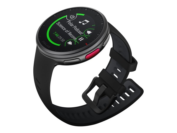 POLAR Vantage V2 HR - Schwarz - intelligente Uhr mit Band - Silikon - Bandgröße: M/L - Anzeige 3 cm