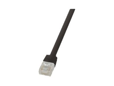 LOGILINK CAT6 U/UTP Flat Patch Cable AWG32 schwarz 1.00m Slim Line