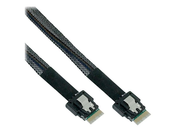 INLINE Slim SAS Kabel, SFF-8654 zu SFF-8654, 24Gb/s, 1m