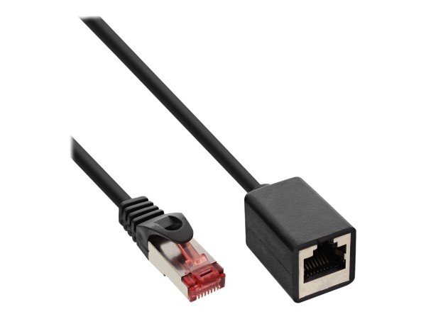 InLine 76905X Patchkabel-Verlängerung RJ45-Stecker auf RJ-45-Stecker S/FTP Cat.6 schwarz 5m