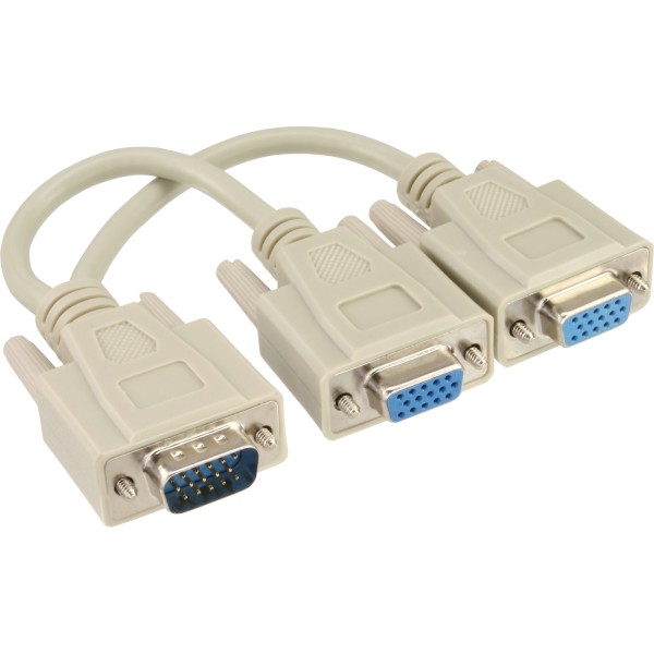 VGA Y-Adapterkabel, VGA Stecker auf 2x VGA Buchse