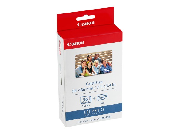 CANON KC-36ip Papier 36 Blatt Scheckkartengroesse + Farbkartusche