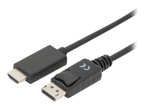 DIGITUS ASSMANN DisplayPort Adapterkabel DP - HDMI Typ A St/St 2.0m m/Verrieg. DP 1.2 HDMI 2.0