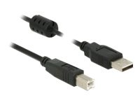 DELOCK Kabel USB 2.0 Typ-A Stecker > USB 2.0 Typ-B Stecker 5,0 m schwarz