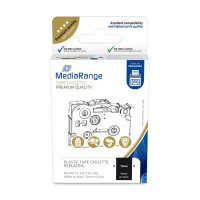 MEDIARANGE Kunststoff-Schriftbandkassette 12mm, 8m laminiet