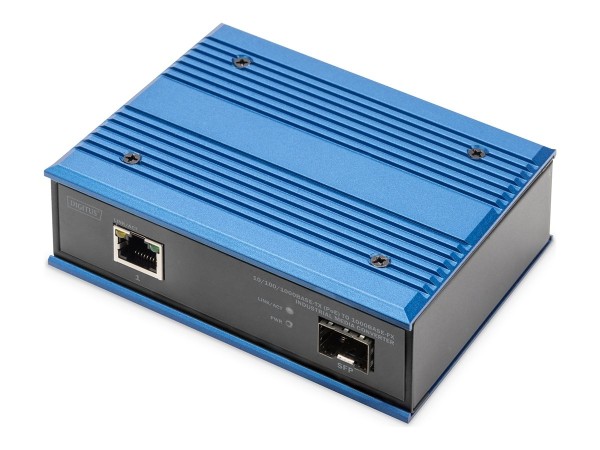 DIGITUS 10/100/1000Base-TX PoE to 1000Base-FX Converter