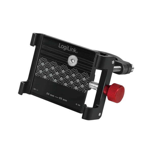 LOGILINK Smartphone Bicycle Holder, fix, aluminum, black/red