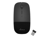 MEDIARANGE Maus Wireless 3 Tasten, geräuscharm schwarz glänz