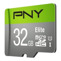 PNY Micro SD Card Elite 32 GB HC Class 10  UHS I  U1  SD adapter