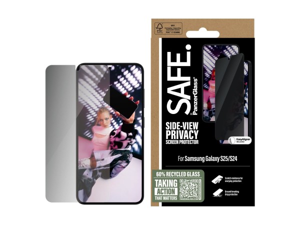 PANZERGLASS SAFE. Privacy Screen Protector Samsung Galaxy S25