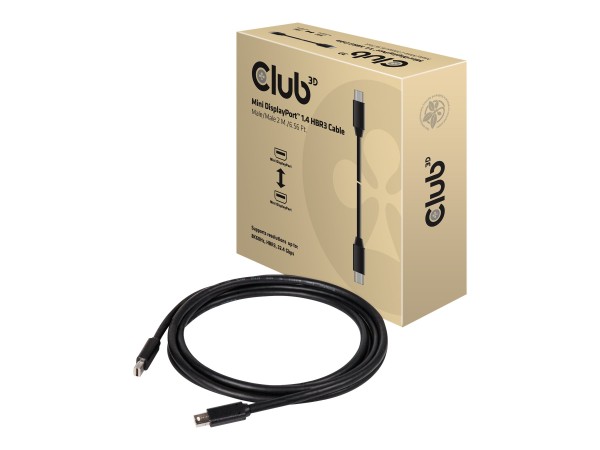 CLUB3D Kabel MiniDisplayP.1.4 > MiniDisplayP. 2m 32,4Gb retail