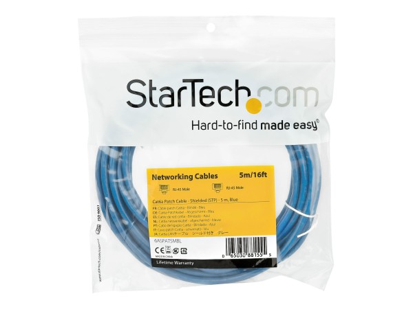 STARTECH.COM 5M CAT6A ETHERNET CABLE BLUE