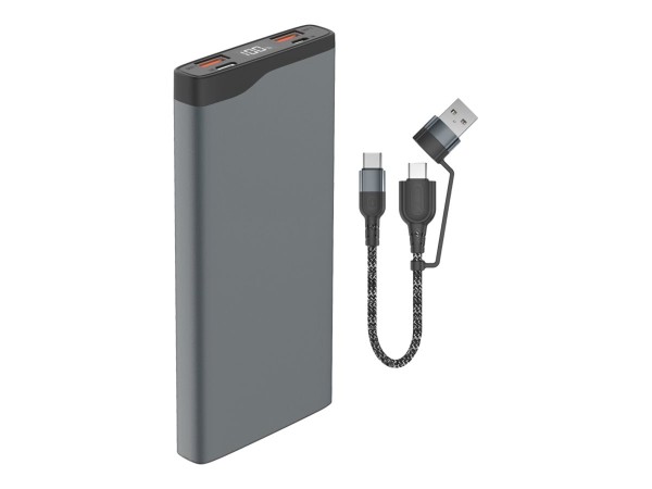 4SMARTS Powerbank VoltHub Pro 10000mAh QuickCharge PD gunmetal