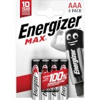 ENERGIZER Alkaline Batterie AAA | 1.5 V DC | 4-Blister - Energizer Max schützt Ihre Geräte und speic