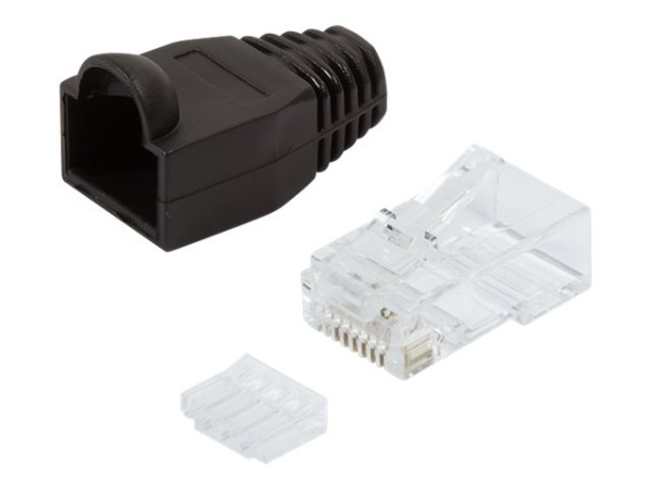 LOGILINK RJ45-Steckverbinder CAT 6, ungeschirmt Stecker, gerade Pole: 8P8C MP0024 Schwarz LogiLink M