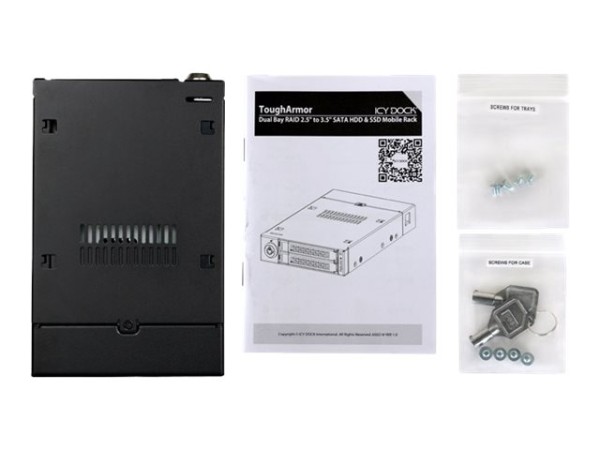 ICY DOCK MB992SKR-B | 2x2,5" SATA SSD/HDD in 3,5" m.Raid