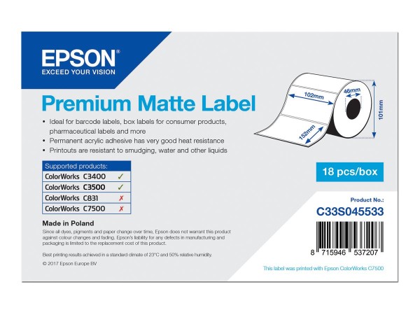 EPSON Premium gestanzte Etiketten 225 Etikett(en)