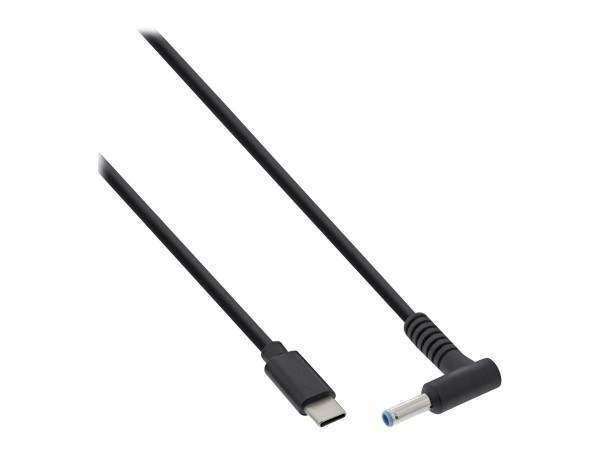 INTOS ELECTRONIC InLine - Stromkabel - USB-C (M) bis Gleichstromstecker 0,6/3,0/4,5 mm (M) gewinkelt