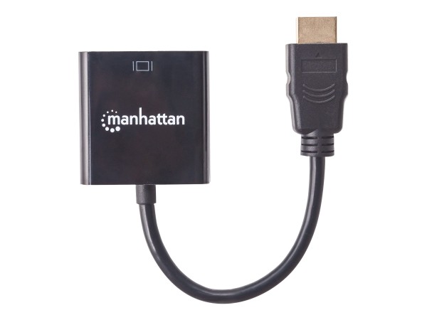 Konverter Manhattan HDMI -> VGA St/Bu schwarz Polybag