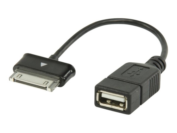 OTG-Datenkabel für Samsung 30-poliger Stecker - USB-Buchse (Typ A) schwarz 0,20 m - Schließen Sie I