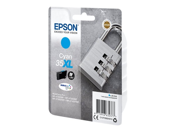 EPSON 35XL XL Cyan Tintenpatrone