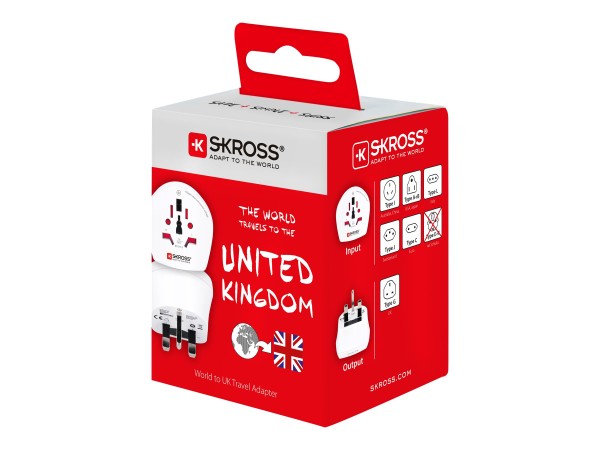 SKROSS 1.500225-E Reiseadapter CA W to UK (BS)