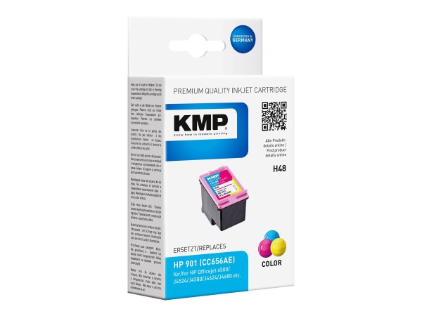 KMP H48 Farbe (Cyan, Magenta, Gelb) wiederaufbereitet Tintenpatrone