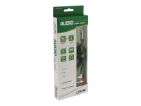 INLINE Slim Audio Kopfhörer Flugzeug-Adapterkabel, 2x 3,5mm Klinke ST an 3,5mm Klinke BU 3pol., 1m