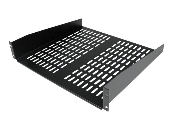 STARTECH.COM 2 HE Fest montierter Universal Fachboden für Server Rack/ Schrank bis 22 Kg - 40 cm Tie