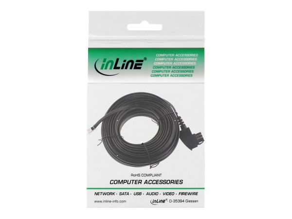 NONAME TAE-F Kabel für DSL Splitter, TAE-F Stecker an Western 6/2 DEC Stecker, 15m