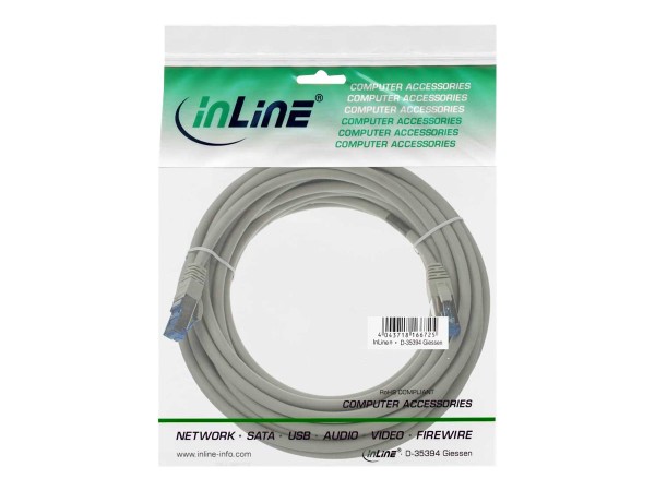 InLine 76830 Patchkabel RJ45-Stecker auf RJ-45-Stecker S/FTP Cat.6A grau 30m