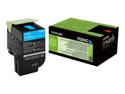 LEXMARK 702HC Cyan Tonerpatrone LCCP, LRP