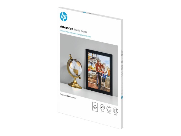 HP Advanced Fotopapier glänzend A4 25 Blatt 250g/m2 PS Pro B9180