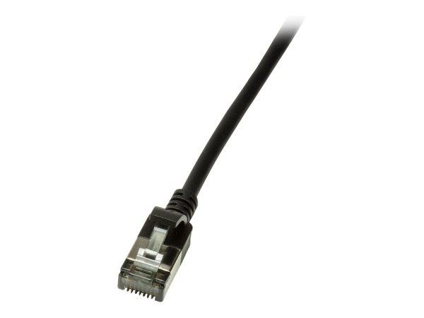 LOGILINK Patchkabel CAT6A STP TPE Slimeline schwarz 0,3m