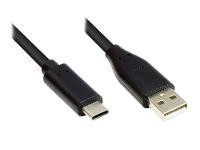 GOOD CONNECTIONS Anschlusskabel 1m USB 2.0 USB-C zu USB 2.0 A schwarz