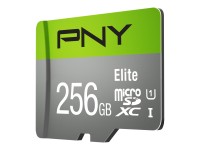 PNY Micro SD Card Elite 256 GB XC Class 10 UHSI U1 A1 V10 SD adapter