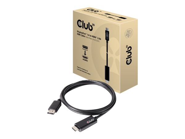 CLUB3D Kabel DisplayPort > HDMI 2.0b HDR 4K60Hz aktiv 2m retail