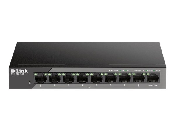 D-LINK DLINK DSS-100E-9P Fast Eth.PoE Gigabit Surveillance Switch