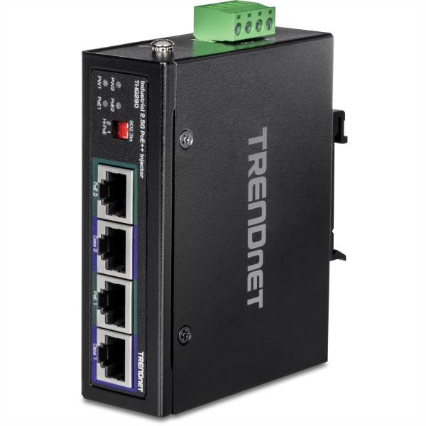 TRENDNET 95W 2-PORT INDUSTRIAL 2.5G POE