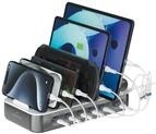 4SMARTS Ladestation Team 100W 5C/1A inkl. 6 Kabel. spacegrau
