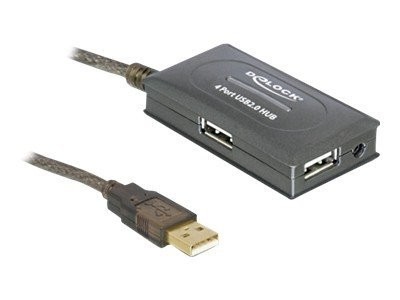 DELOCK Kabel USB 2.0 Verlaengerung+Hub aktiv 10m