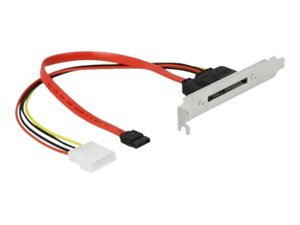 DELOCK Slotblech mit 1 x SATA 22 Pin Stecker extern (90418)