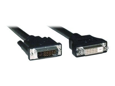 INLINE DVI-D Verlaengerung Dual Link 24+1 Stecker auf 24+1 Buchse 2 Ferrite 5m