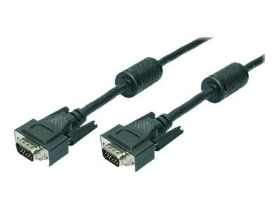 LOGILINK Kabel VGA 2x Stecker mit Ferritkern schwarz 10 Meter