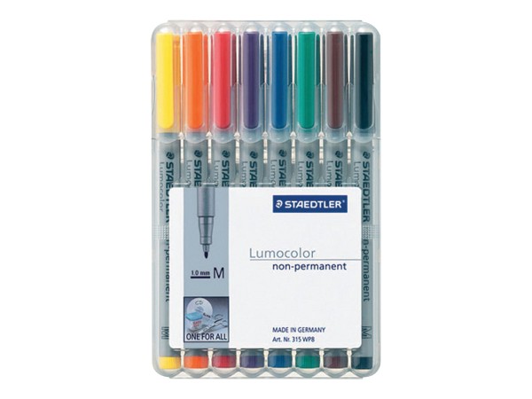 STAEDTLER Lumocolor 315 - Silber - Polypropylen - Schwarz - Blau - Braun - Grün - Orange - Violett -