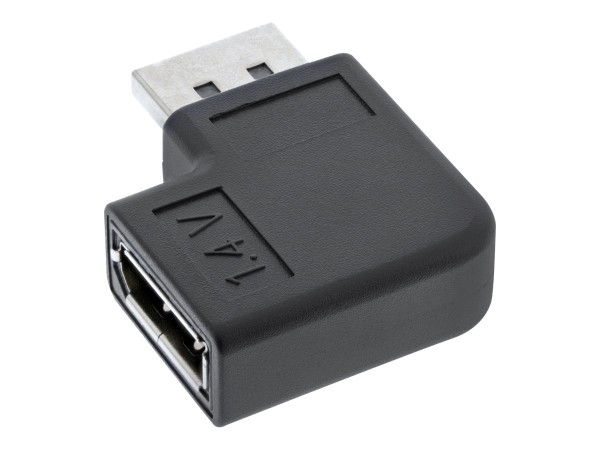 INLINE - DisplayPort-Adapter - DisplayPort (M) bis DisplayPort (M) links gewinkelt - 4K